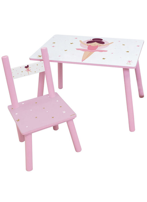 Ballerina Table avec 1 chaise Tutu - 2 pièces