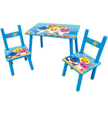 Baby Shark Table with 2 chairs, Family - 3 parts - MDF