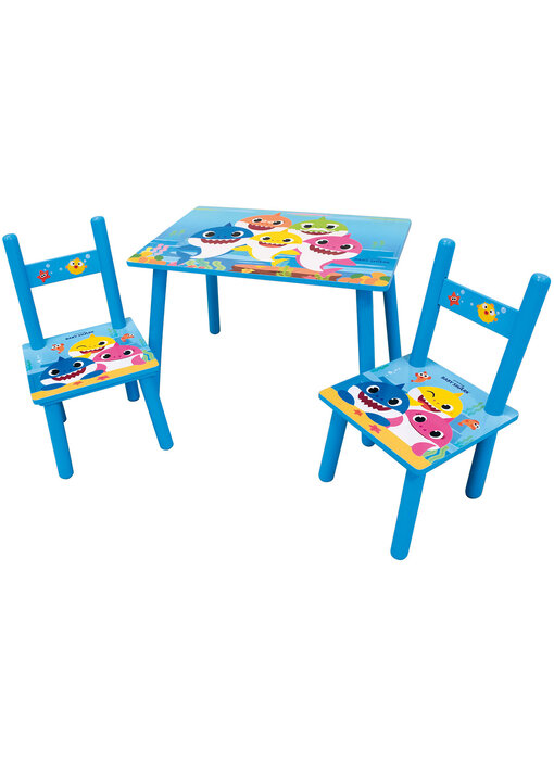 Baby Shark Tafel met 2 stoeltjes Family - 3 delig