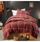 Moodit Dekbedovertrek Rosaline Burgundy - Eenpersoons - 140 x 220 cm - Katoen Flanel