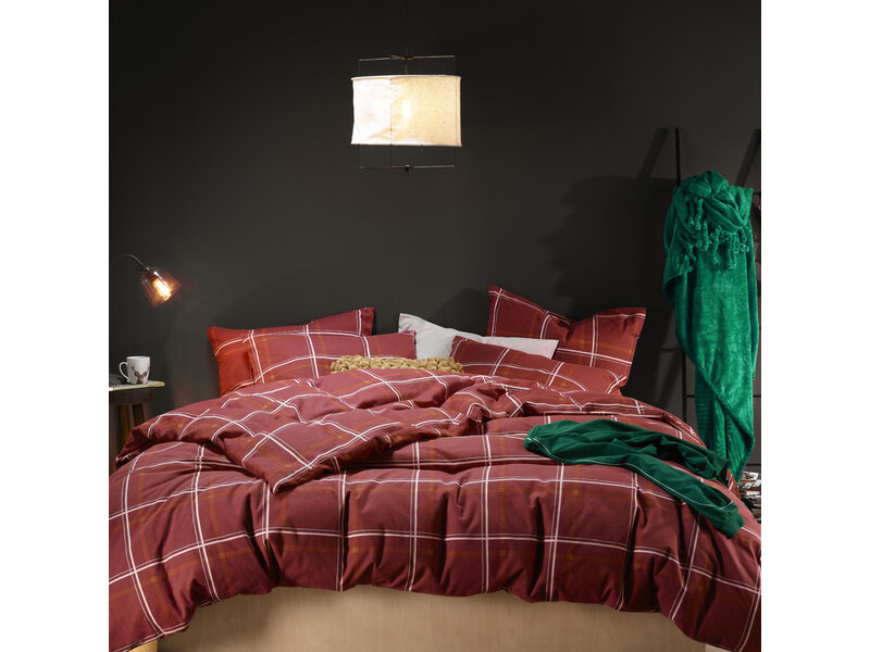 Moodit Duvet cover Rosaline Burgundy - Double - 200 x 220 cm - Cotton Flannel