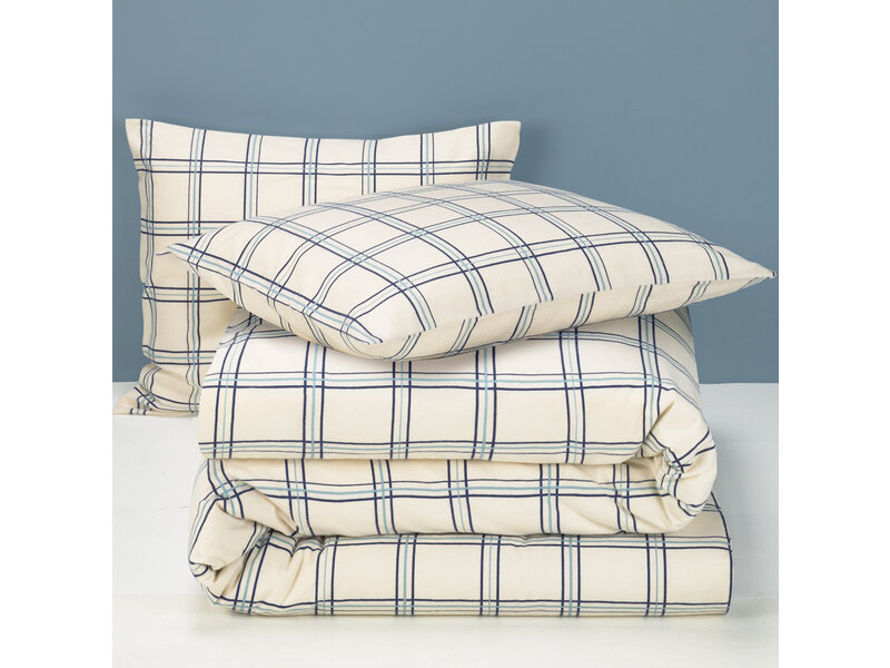 Moodit Dekbedovertrek Lipodo Cream - Lits Jumeaux - 240 x 220 cm - Katoen Flanel