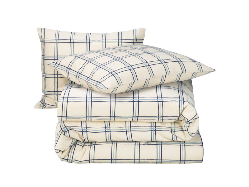 Moodit Dekbedovertrek Lipodo Cream - Lits Jumeaux - 240 x 220 cm - Katoen Flanel