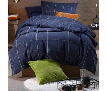 Moodit Dekbedovertrek Ian Evening Blue 140 x 220 Katoen Flanel