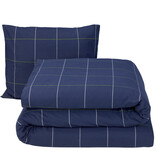 Moodit Dekbedovertrek Ian Evening Blue - Eenpersoons - 140 x 220 cm - Katoen Flanel