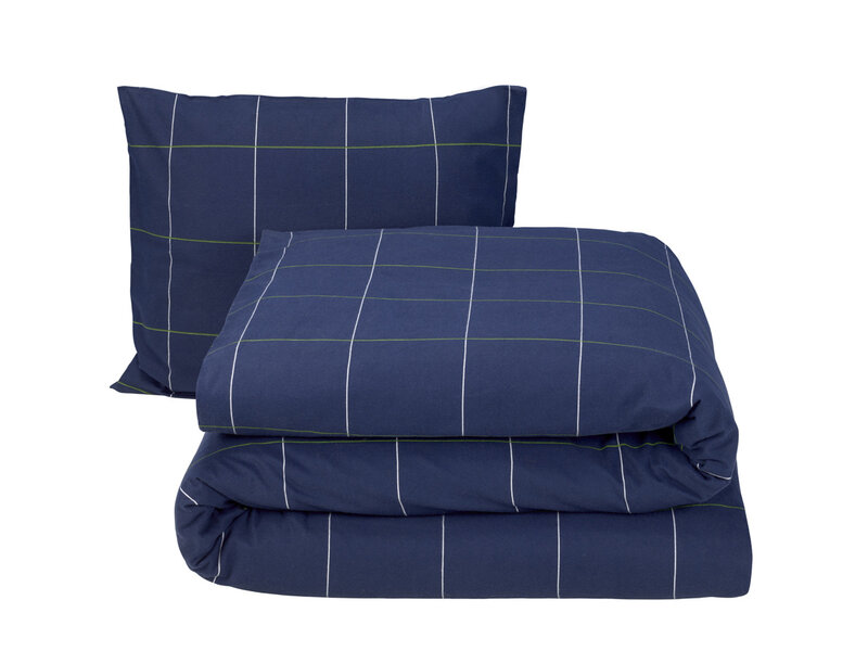 Moodit Duvet cover Ian Evening Blue - Single - 140 x 220 cm - Cotton Flannel