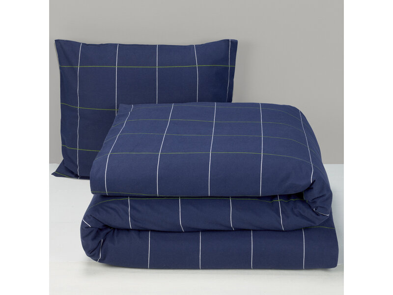 Moodit Duvet cover Ian Evening Blue - Single - 140 x 220 cm - Cotton Flannel