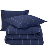 Moodit Housse de couette Ian Evening Bleu - Taille Hôtel - 260 x 240 cm - Flanelle de Coton