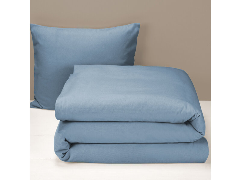 Moodit Duvet cover Freya Stone Blue - Single - 140 x 220 cm - Cotton Flannel