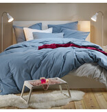 Moodit Dekbedovertrek Freya Stone Blue - Hotelmaat - 260 x 240 cm - Katoen Flanel