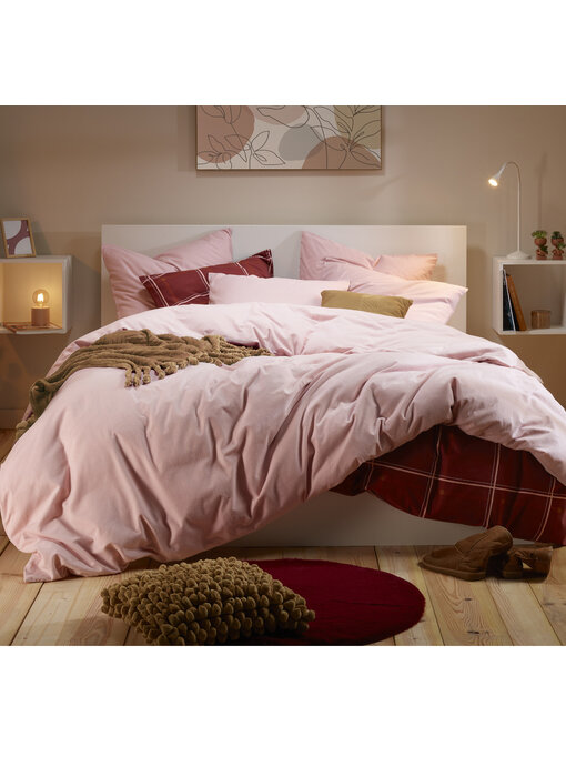 Moodit Bettbezug Freya Pearl Pink 200 x 220 cm Baumwollflanell