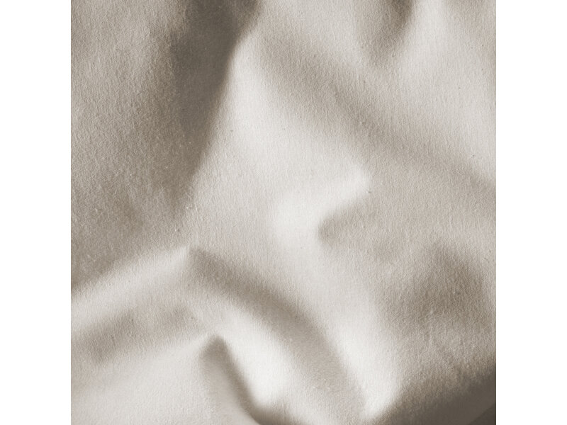 Moodit Housse de couette Freya Crème - Simple - 140 x 220 cm - Flanelle de Coton