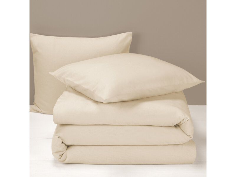 Moodit Bettbezug Freya Creme – Hotelgröße – 260 x 240 cm – Baumwollflanell