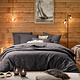 Bettbezug Laura Ebony 200 x 200/220 cm Baumwollflanell