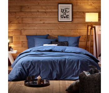 De Witte Lietaer Duvet cover Laura Blue Indigo 260 x 240 cm Cotton Flannel