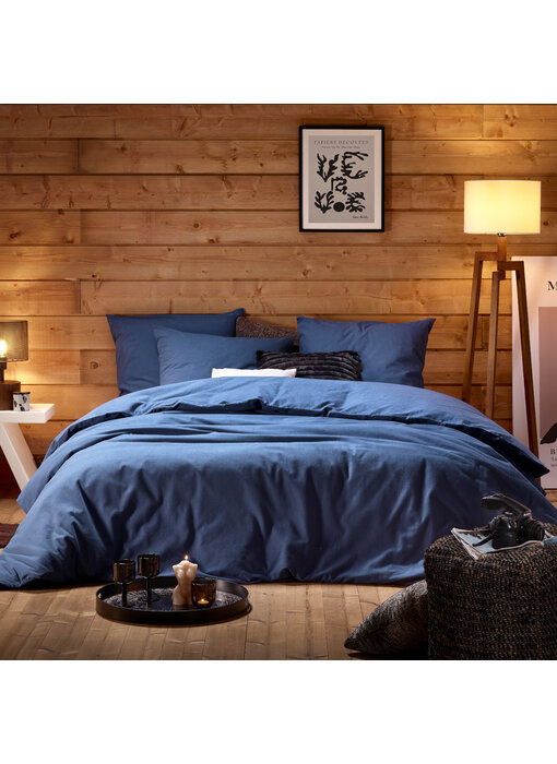 De Witte Lietaer Bettbezug Laura Blue Indigo 240 x 220 cm Baumwollflanell