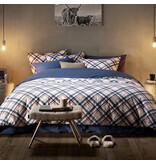 De Witte Lietaer Bettbezug Tartan Blue Indigo – Hotelgröße – 260 x 240 cm – Baumwollflanell