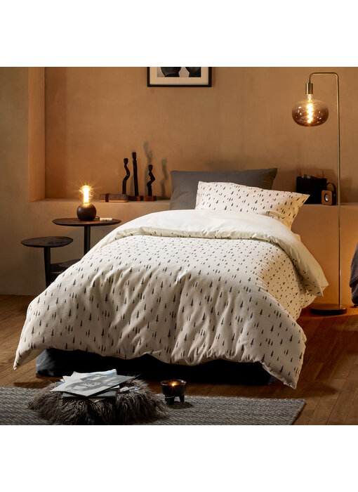 De Witte Lietaer Housse de couette Dentree Soft White 140 x 200/220 cm Flanelle de Coton