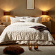 Duvet cover Dentree Soft White 240 x 220cm Cotton Flannel