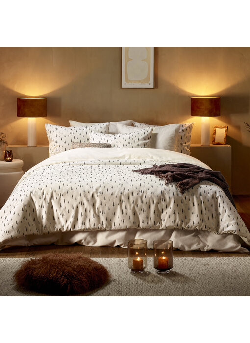 De Witte Lietaer Dekbedovertrek Dentree Soft White 260 x 240 cm Katoen Flanel