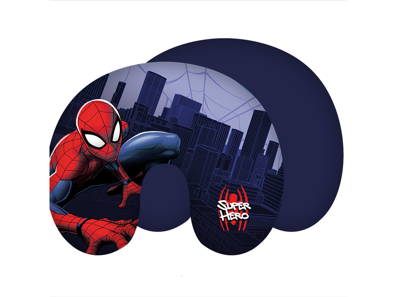 SpiderMan Oreiller cervical Super-héros - environ 28 x 33 cm - Polyester