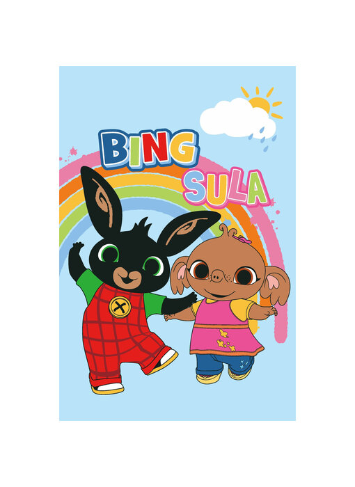 Bing Bunny Couverture polaire Rainbow 100 x 150cm Polyester