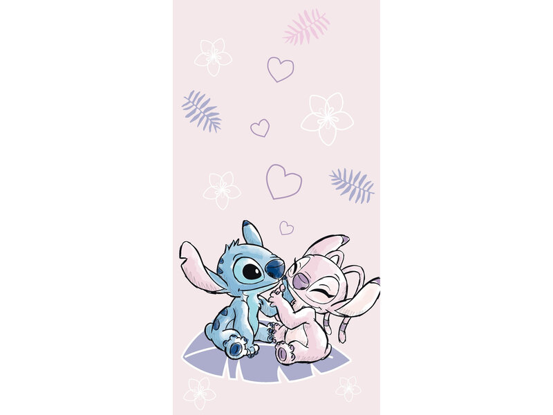 Disney Lilo & Stitch Strandlaken Heart - 70 x 140 cm - Katoen