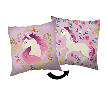 Unicorn Coussin décoratif Roses 40 x 40 cm Polyester