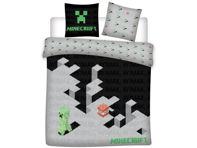 Minecraft Dekbedovertrek TNT - Lits Jumeaux - 240 x 220 cm - Polykatoen