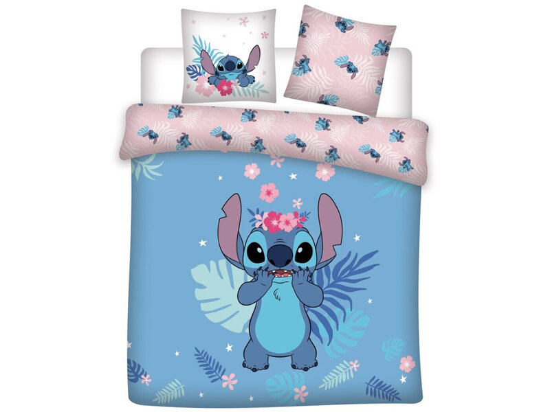 Disney Lilo & Stitch Bettbezug Flower - Lits Jumeaux - 240 x 220 cm - Baumwolle