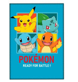 Pokémon Fleece-Plaid, Ready for Battle – 140 x 100 cm – Polyester