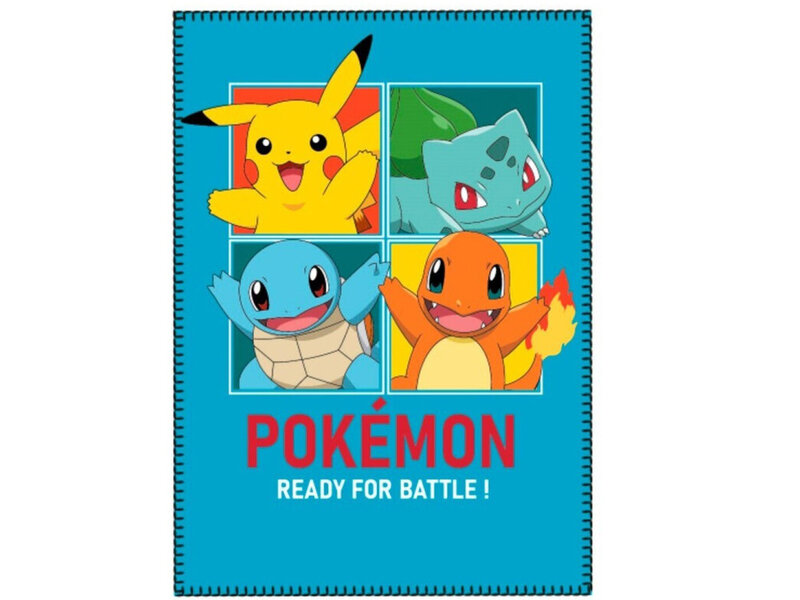 Pokémon Plaid polaire, Ready for Battle - 140 x 100 cm - Polyester