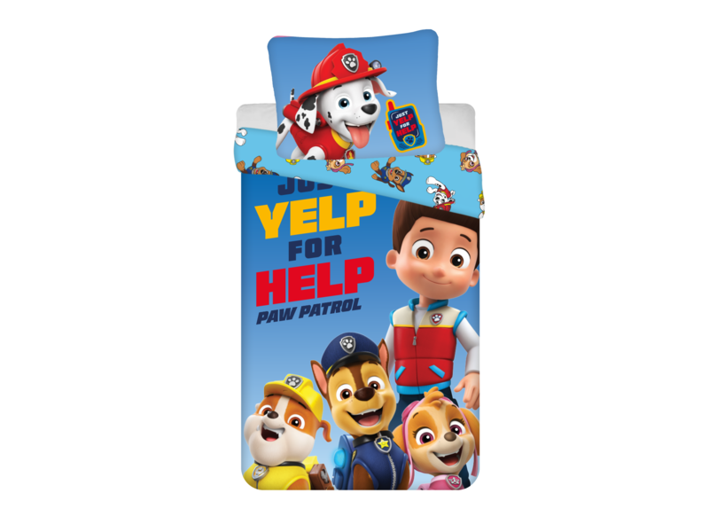 PAW Patrol Bettbezug Help – Einzelbett – 140 x 200 cm – Baumwolle