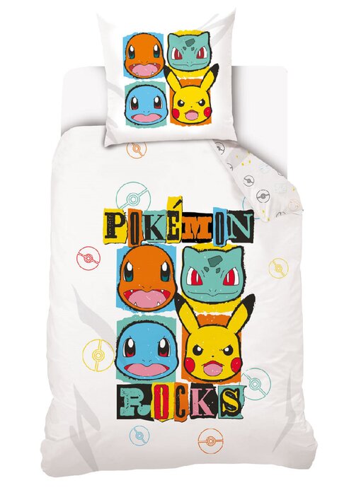 Pokémon Duvet cover Rocks 140 x 200 cm 70 x 90 cm Cotton