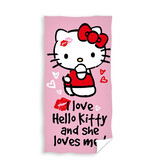 Hello Kitty Serviette de plage Love - 70 x 140 cm - Coton