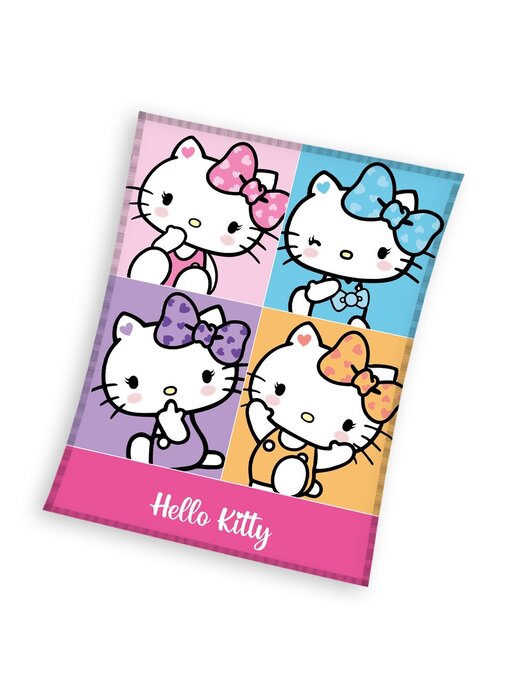 Hello Kitty Fleece plaid Pastel 130 x 170 cm Sherpa Fleece