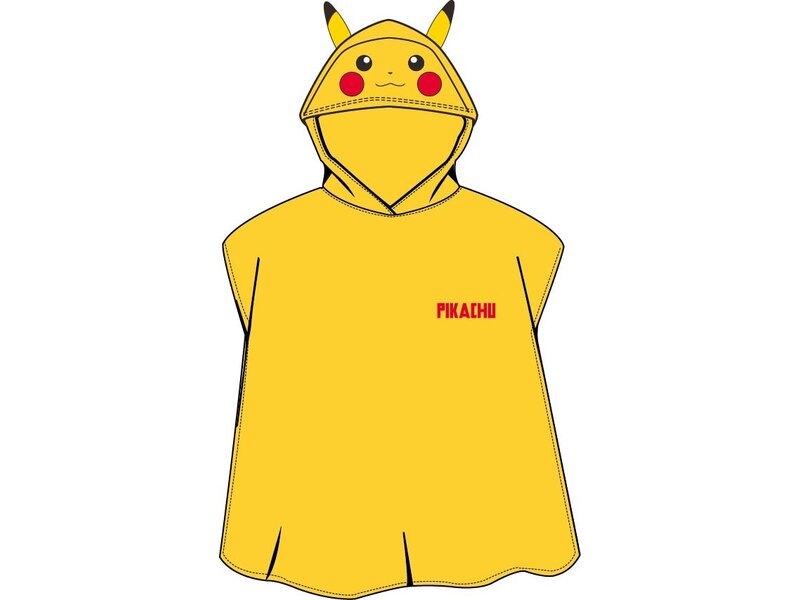 Pokémon Poncho / Badcape,  Pikachu - 50 x 115 cm - Katoen