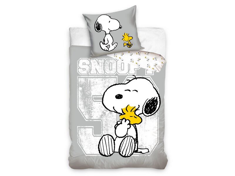 Snoopy Housse de couette, Friends - Simple - 140 x 200 cm - Coton