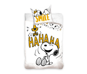 Snoopy Bettbezug Smile 140 x 200 cm / 60 x 70 cm Baumwolle