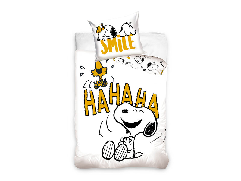 Snoopy Housse de couette, Smile - Simple - 140 x 200 cm - Coton
