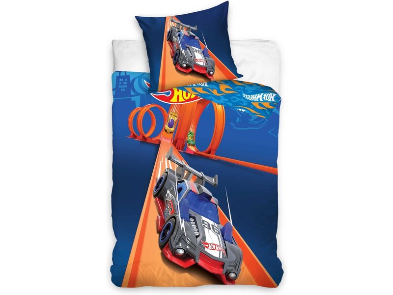 Hot Wheels Bettbezug, Race – Einzelbett – 140 x 200 cm – Baumwolle