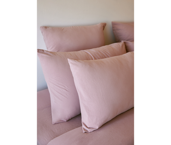 Torres Novas 1845 Taie d'oreiller Vieux Rose 60 x 60 cm (lot de 2) Coton lavé