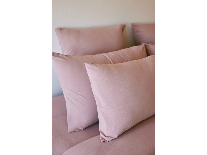 Torres Novas 1845 Textiel Housse de couette Vieux Rose - Taille Hôtel - 260 x 240 cm (sans taies) - Coton Lavé