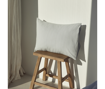 Torres Novas 1845 Textiel Kissenbezug Silbergrau 50 x 75 cm (2er-Set) gewaschene Baumwolle