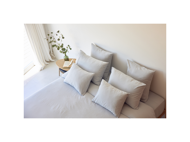 Torres Novas 1845 Textiel Kussensloop Zilvergrijs - 50 x 75 cm - 2 stuks - Gewassen Katoen