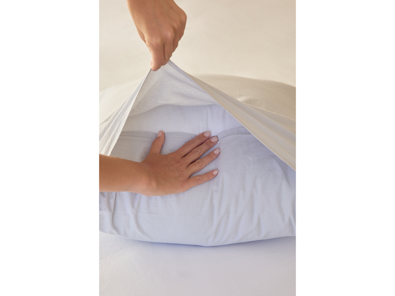 Torres Novas 1845 Textiel Kussensloop Zilvergrijs - 50 x 75 cm - 2 stuks - Gewassen Katoen