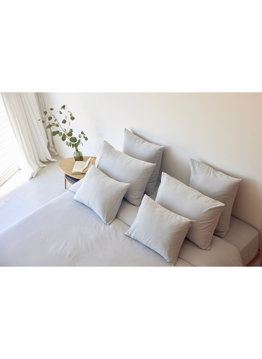 Torres Novas 1845 Textiel Bettbezug Silbergrau 240 x 220 cm, gewaschene Baumwolle