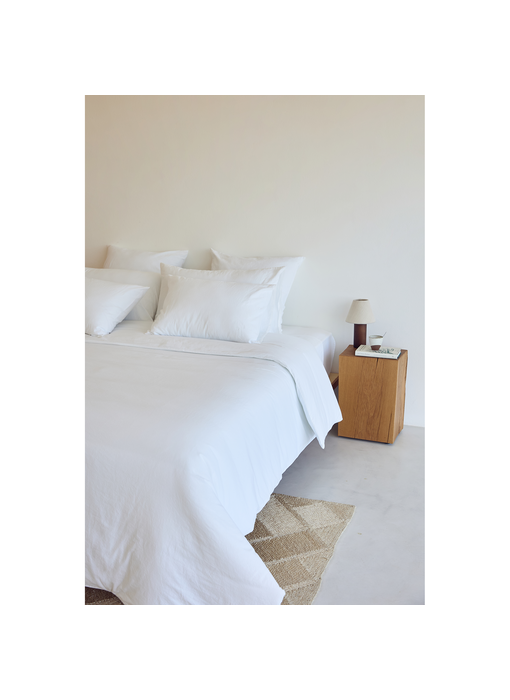 Torres Novas 1845 Bettbezug Weiß 240 x 220 cm, gewaschene Baumwolle