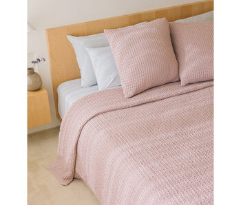Torres Novas 1845 Bedspread Waffle Old Pink 280 x 260 cm Cotton