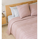 Couvre-lit Gaufre Vieux Rose 280 x 260 cm Coton